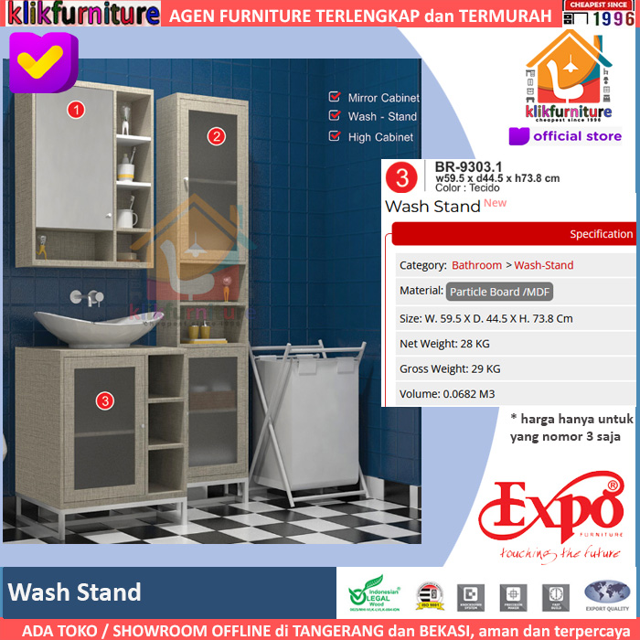 BR 9303.1 EXPO Lemari Wash Stand Wastafel Cuci Tangan