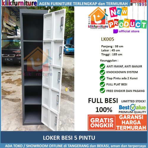 loker besi 5 pintu