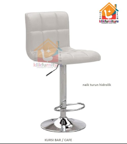 Kursi Bar Kursi Cafe Stool Barstool Hidrolik Tipe 60 putih