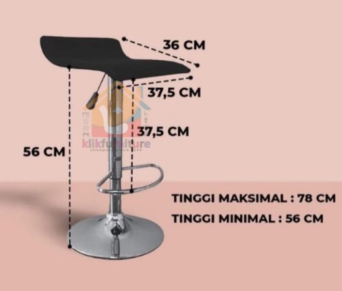 Kursi Bar Kursi Cafe Kursi Stool Barstool Hidrolik Tipe 333