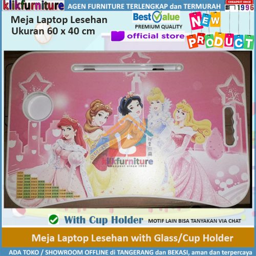 Meja Laptop Meja Lesehan Meja Lipat Anak Motif PRINCESS