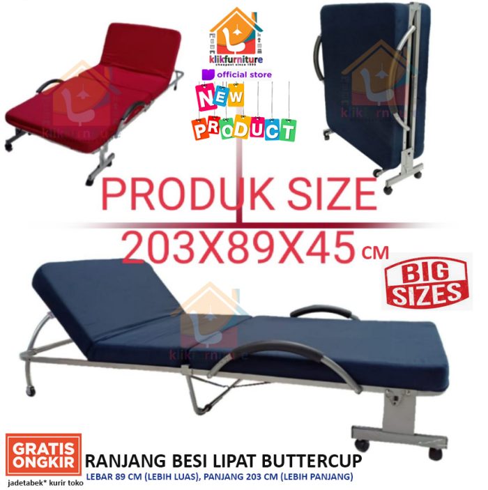 Ranjang Lipat Folding Bed Ranjang Pasien Rumah Sakit BUTTERCUP