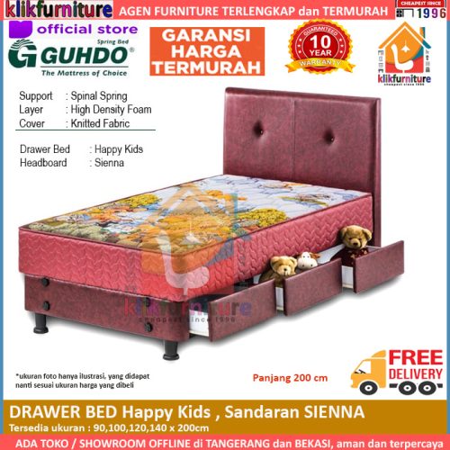 Drawer Bed Laci Happy Kids Sienna Guhdo Springbed