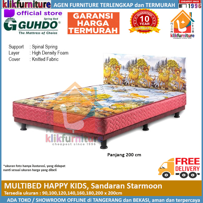 Multibed Happy Kids 2m Sandaran Ideal Guhdo Springbed