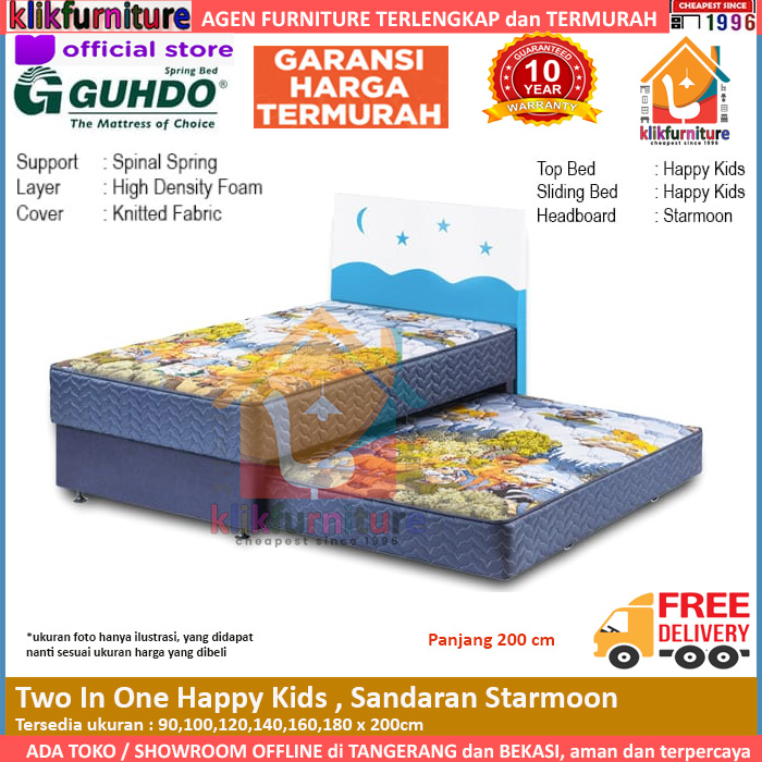 Two In One Happy Kids Star Moon Guhdo Springbed
