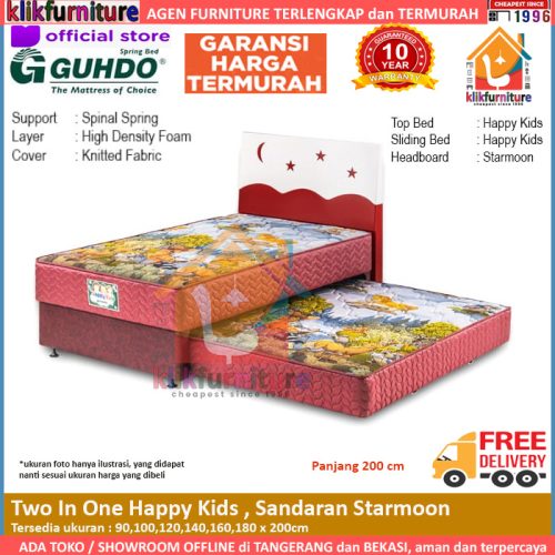 Two In One Happy Kids Star Moon Guhdo Springbed