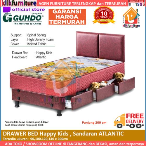 Drawer Bed Laci Happy Kids Atlantic Guhdo Springbed