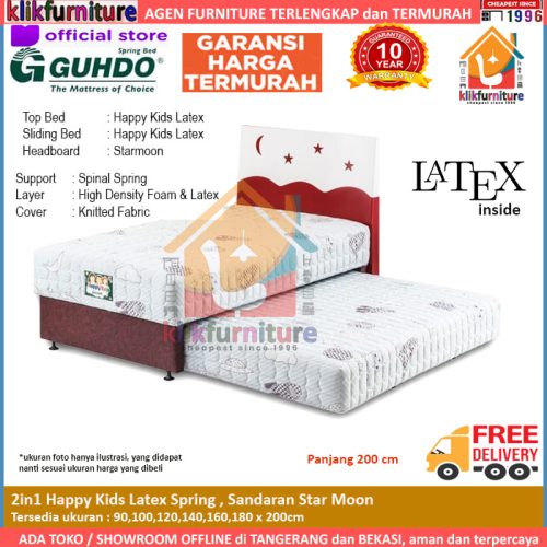 2 in 1 Happy Kids Latex Spring Star Moon Guhdo Springbed