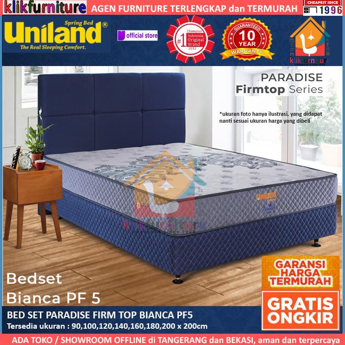 Bed Set Paradise Firm Top BIANCA PF5 Uniland Springbed
