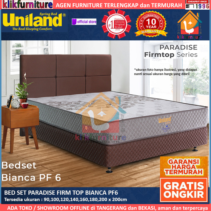 Bed Set Paradise Firm Top BIANCA PF6 Uniland Springbed