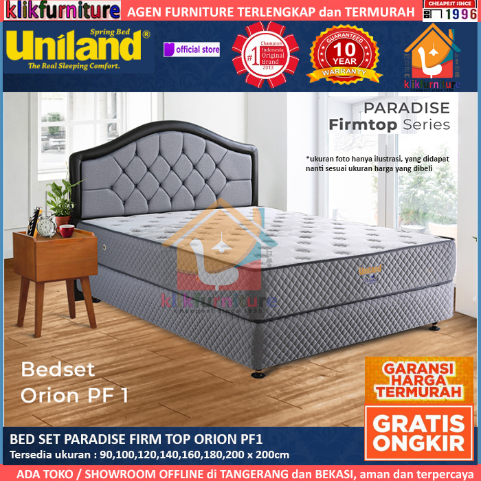 Bed Set Paradise Firm Top Orion PF1 Uniland Springbed