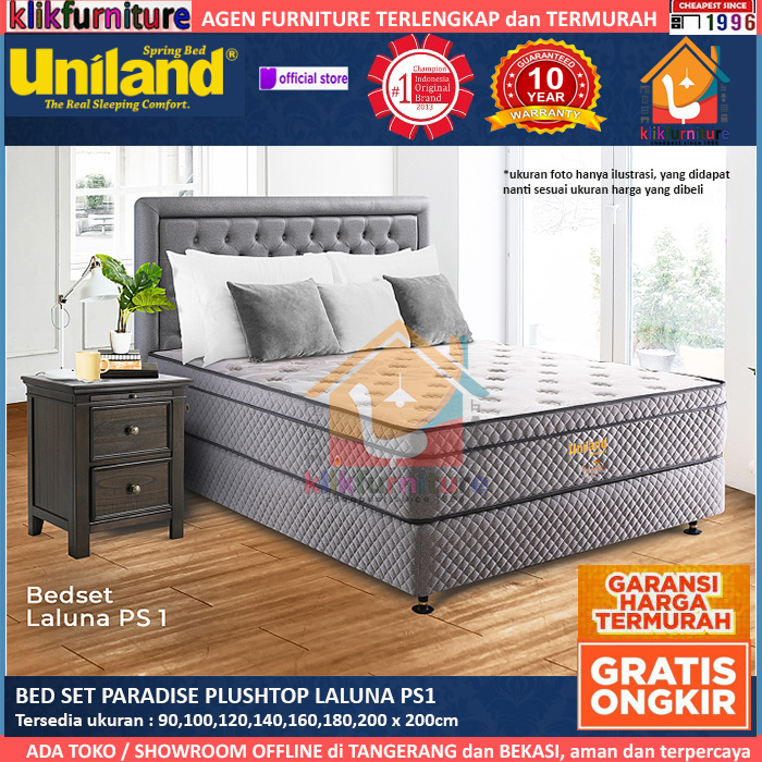Bed Set Paradise Plushtop LALUNA PS1 Uniland Springbed