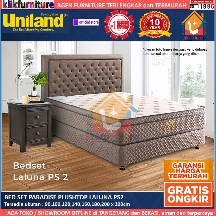 Bed Set Paradise Plushtop LALUNA PS2 Uniland Springbed