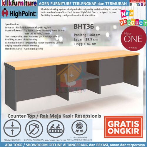 Counter Top / Rak Meja Kasir Resepsionis BHT36 Highpoint