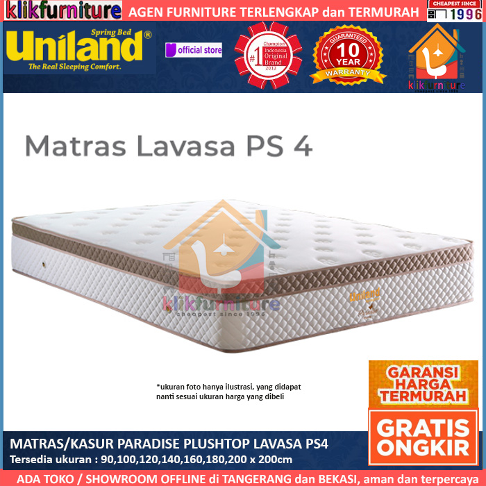 Kasur / Matras Paradise Plushtop LAVASA PS4 Uniland Springbed