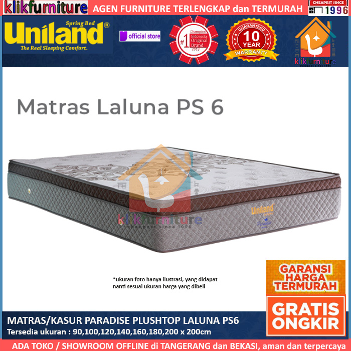 Kasur / Matras Paradise Plushtop LALUNA PS6 Uniland Springbed