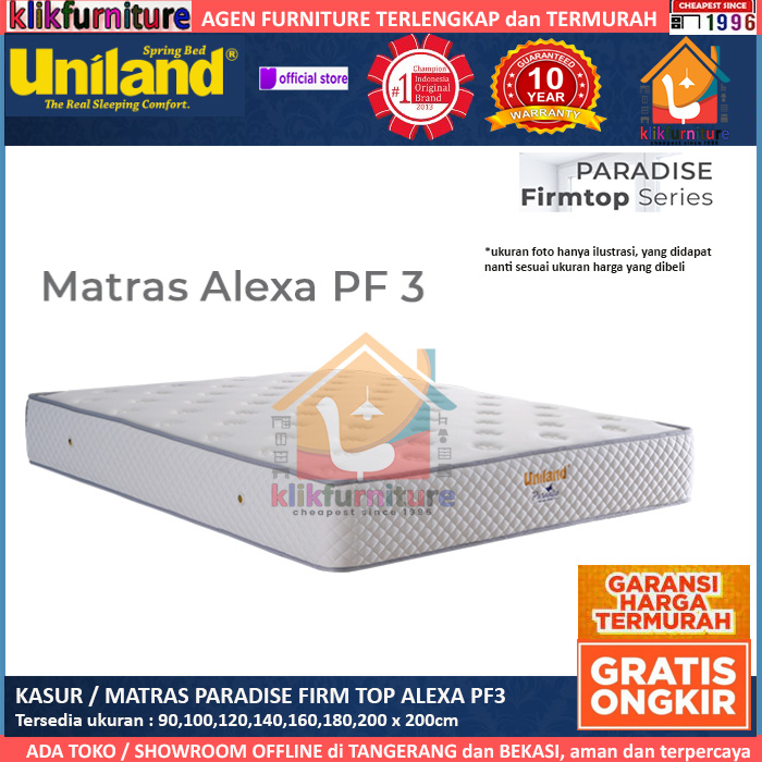 Kasur / Matras Paradise Firm Top ALEXA PF3 Uniland Springbed