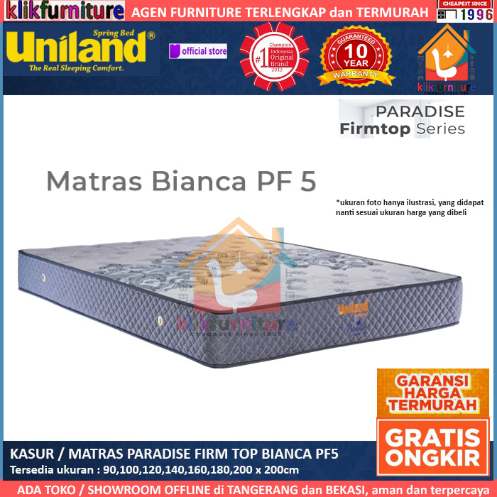 Kasur / Matras Paradise Firm Top BIANCA PF5 Uniland Springbed