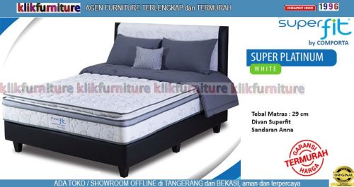 (1 Set) Springbed Superfit SUPER PLATINUM Sandaran Anna by Comforta