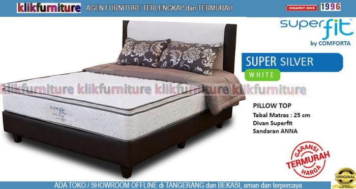 (1 Set) Springbed Superfit SUPER SILVER Sandaran ANNA by Comforta