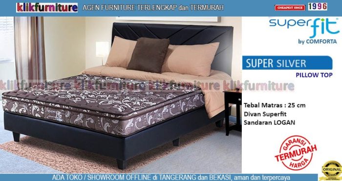 (1 Set) Springbed Superfit SUPER SILVER Sandaran LOGAN by Comforta