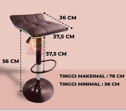 Kursi Bar Kursi Cafe Stool Chair Barstool Hidrolik Deluxe + Jok