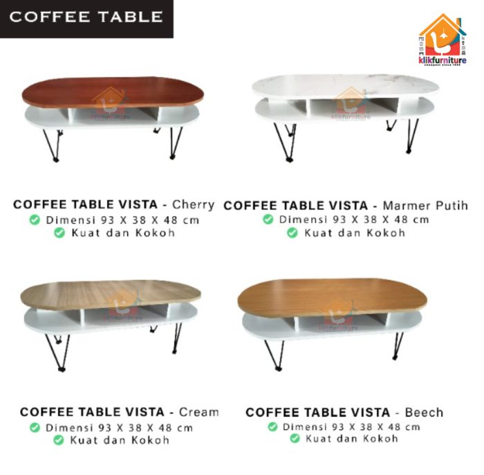 Coffee Table / Meja Tamu Scandinavian Minimalis Modern CT VISTA