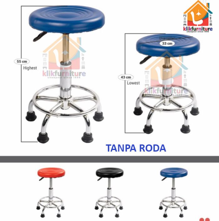 Tanpa Roda Kursi Salon Kursi Bar / Sulam / Konter /Kursi Baso Hidrolik