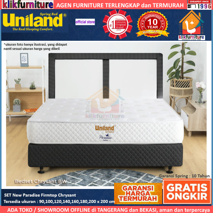 Bed Set New Paradise Firm Top Chrysant Uniland Springbed