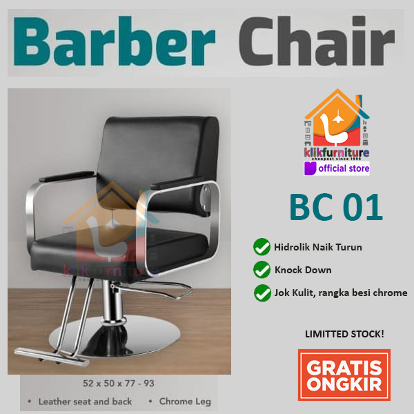 Kursi Barber Kursi Salon Barber Chair Barbershop Chair Hidrolik BC01