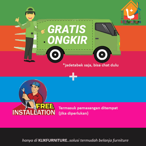 gratis kirim dan pasang pemasangan klikfurniture