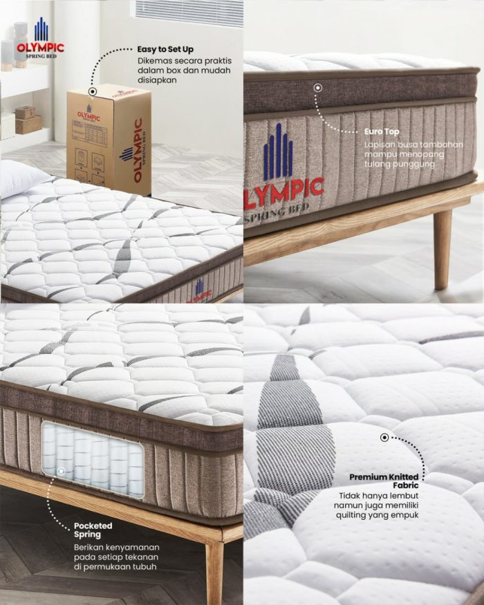 Kasur Olympic Spring Bed Box / In Box Springbed POCKET SPRING 160