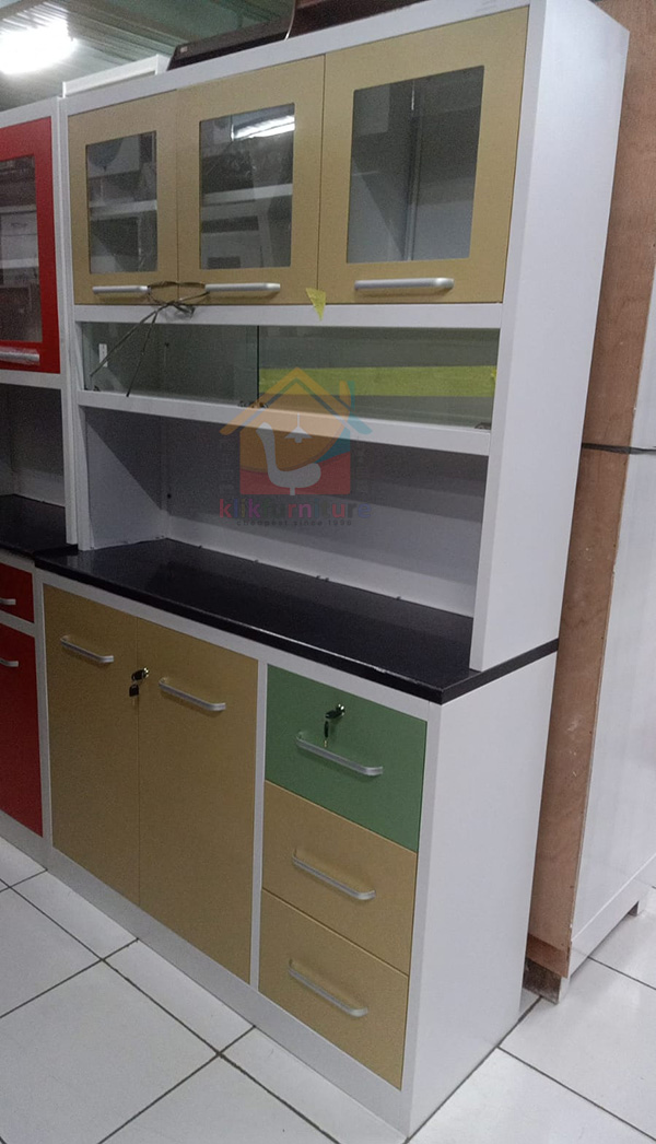 Lemari Sayur Besi Kitchen Set Besi Rak Dapur FULL BESI 3 Pintu WF120