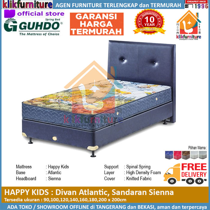 Springbed Guhdo HAPPY KIDS Base Atlantic Sandaran Sienna