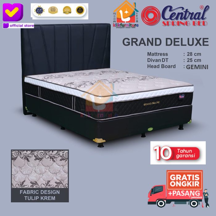 (1 Set) GRAND DELUXE Plushtop Sandaran Gemini Central Springbed