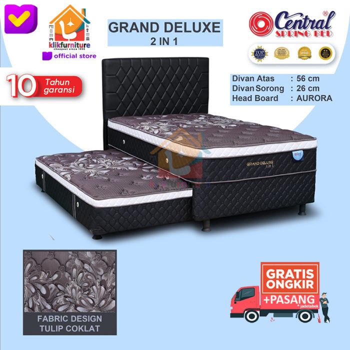 (1 Set) 2in1 Two in One Grand Deluxe Sandaran Aurora Central Springbed