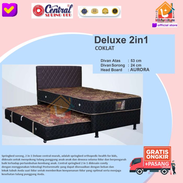 (1 Set) 2in1 Two in One DELUXE Aurora Central Springbed