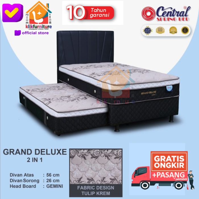 (1 Set) 2in1 Two in One Grand Deluxe Sandaran GEMINI Central Springbed