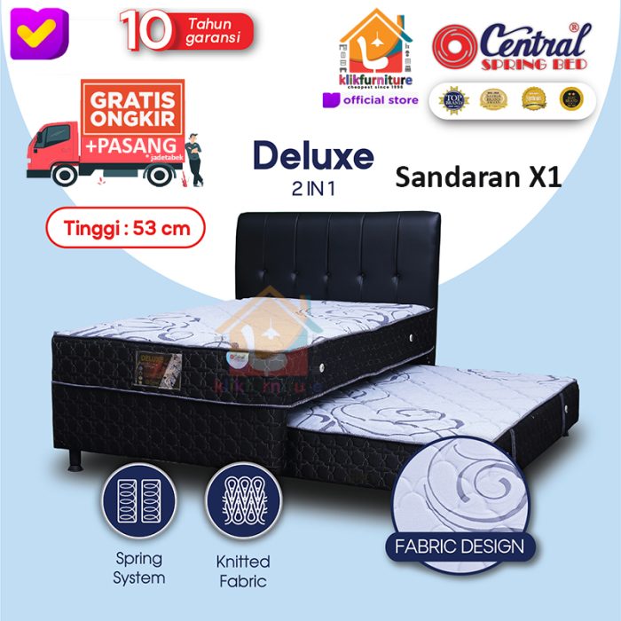 (1 Set) 2in1 Two in One DELUXE Sandaran X1 Central Springbed