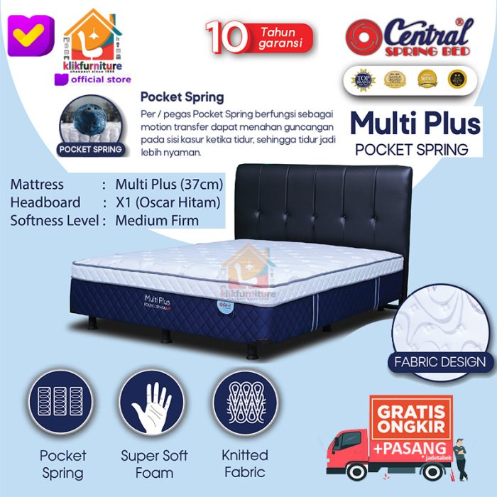 (1 Set) Multi Plus Pocket Sandaran X1 Central Springbed