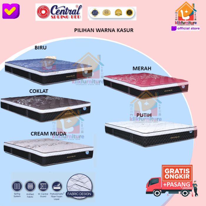 (kasur/matras ) Springbed Central GRAND DELUXE Plush Top 28 cm