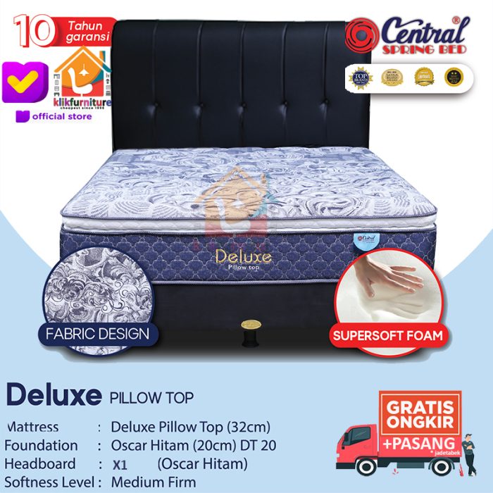 (1 Set) Deluxe Pillow Top Sandaran X1 Central Springbed