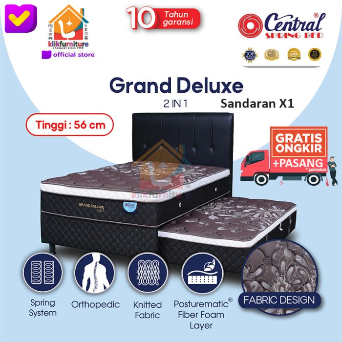 (1 Set) 2in1 Two in One Grand Deluxe Sandaran X1 Central Springbed