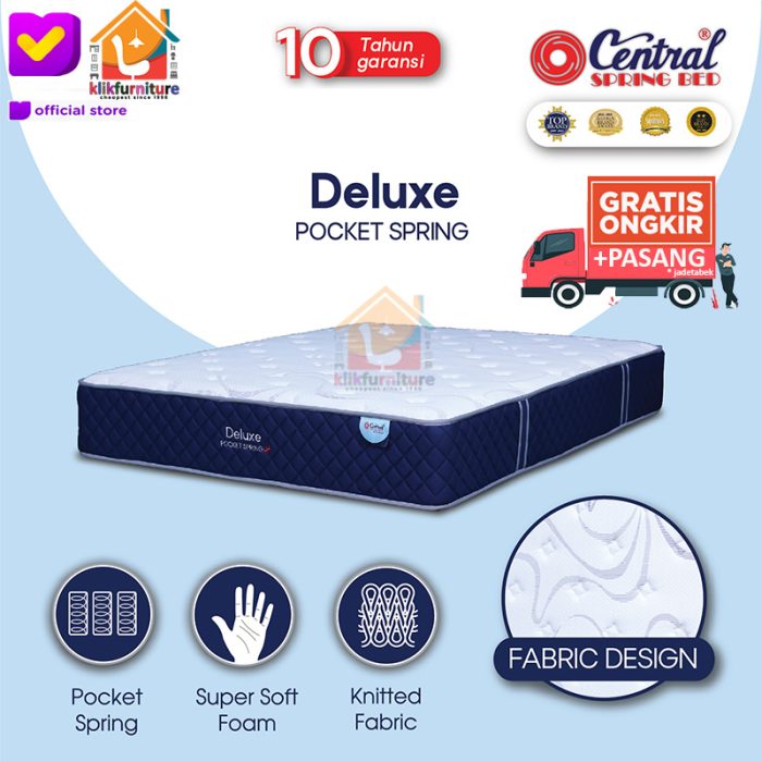 (kasur saja) DELUXE POCKET Spring Central Springbed