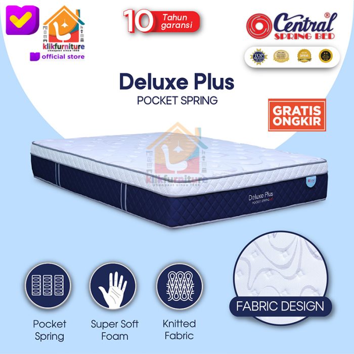 (kasur saja) DELUXE PLUS POCKET Spring Central Springbed