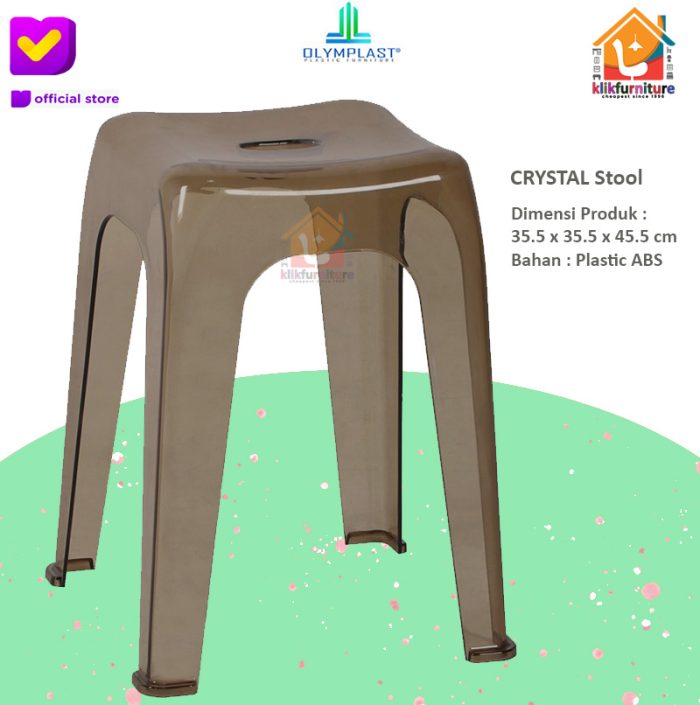 Kursi Bangku Chair Baso Dingklik Square Stool CRYSTAL OLYMPLAST