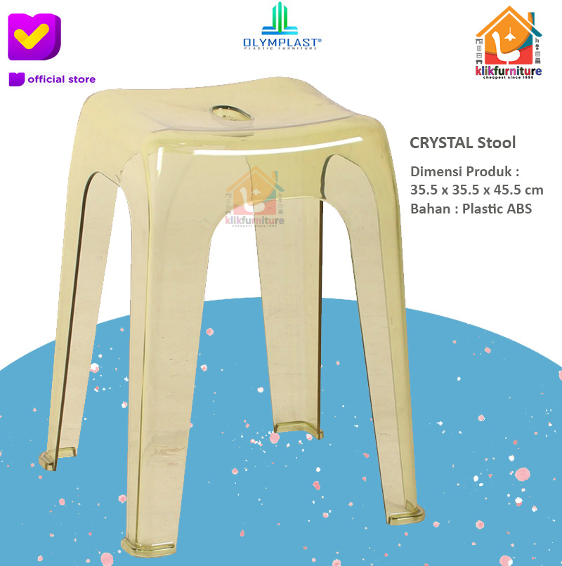 Kursi Bangku Chair Baso Dingklik Square Stool CRYSTAL OLYMPLAST