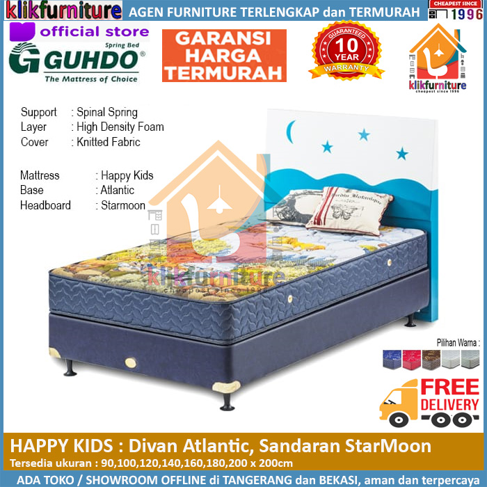 Springbed Guhdo HAPPY KIDS Base Atlantic Sandaran Starmoon