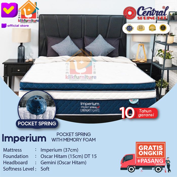 (1 set) IMPERIUM Pocket Spring Sandaran GEMINI Central Springbed