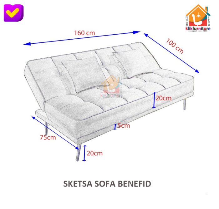 Sofabed Sofa Lipat Sofa Bed Minimalis Modern BENEFID